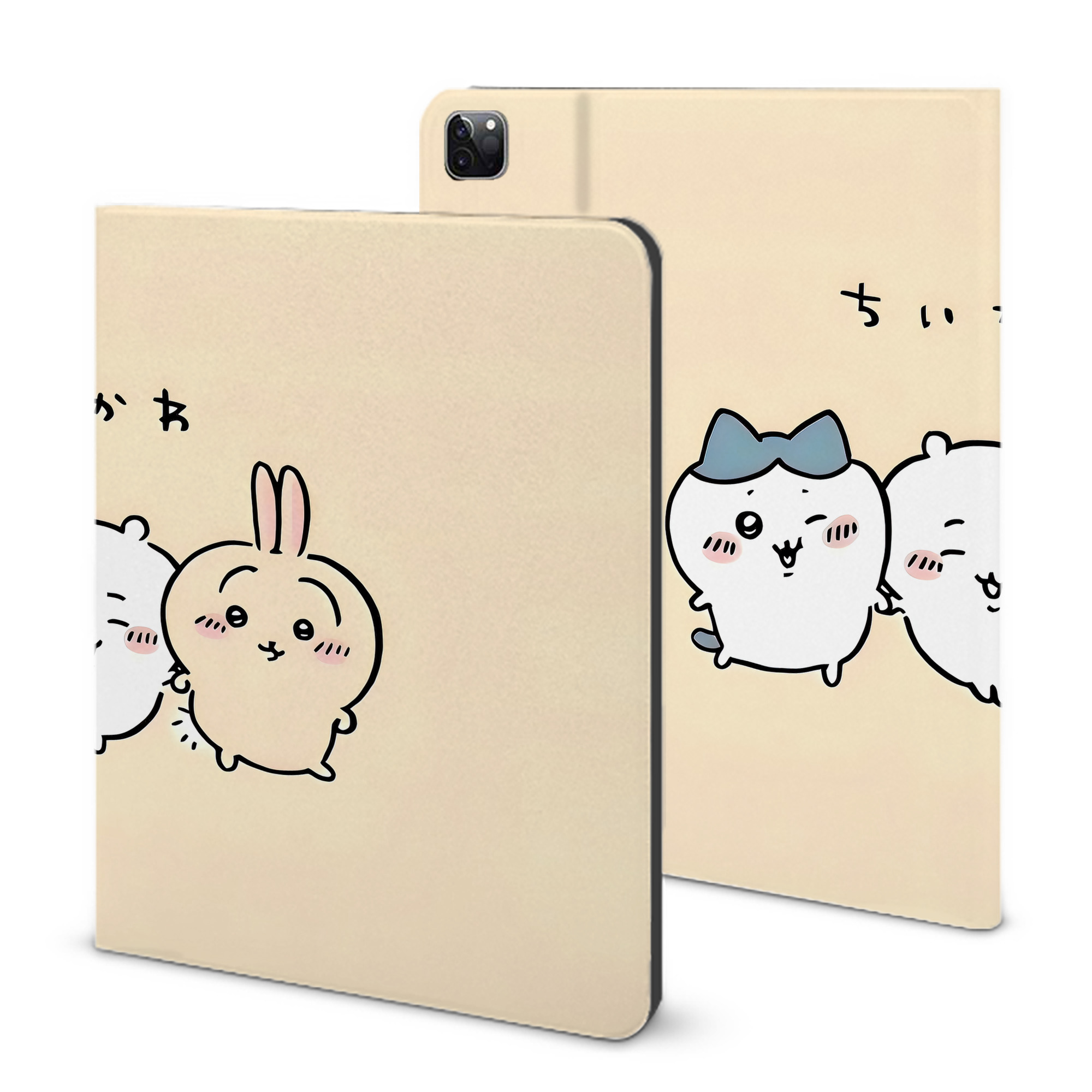 （画像用） ちいかわ Chii-kawa IPad ケース ブック型 PUレザー TPU 耐衝撃 軽量 薄型 ペン収納なし 全面保護 IPad 各モデル対応